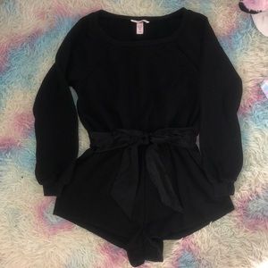 Victoria Secret black pajama romper